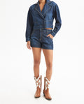 Women's Denim Shorts, High Rise - Blue 459G000 - 2