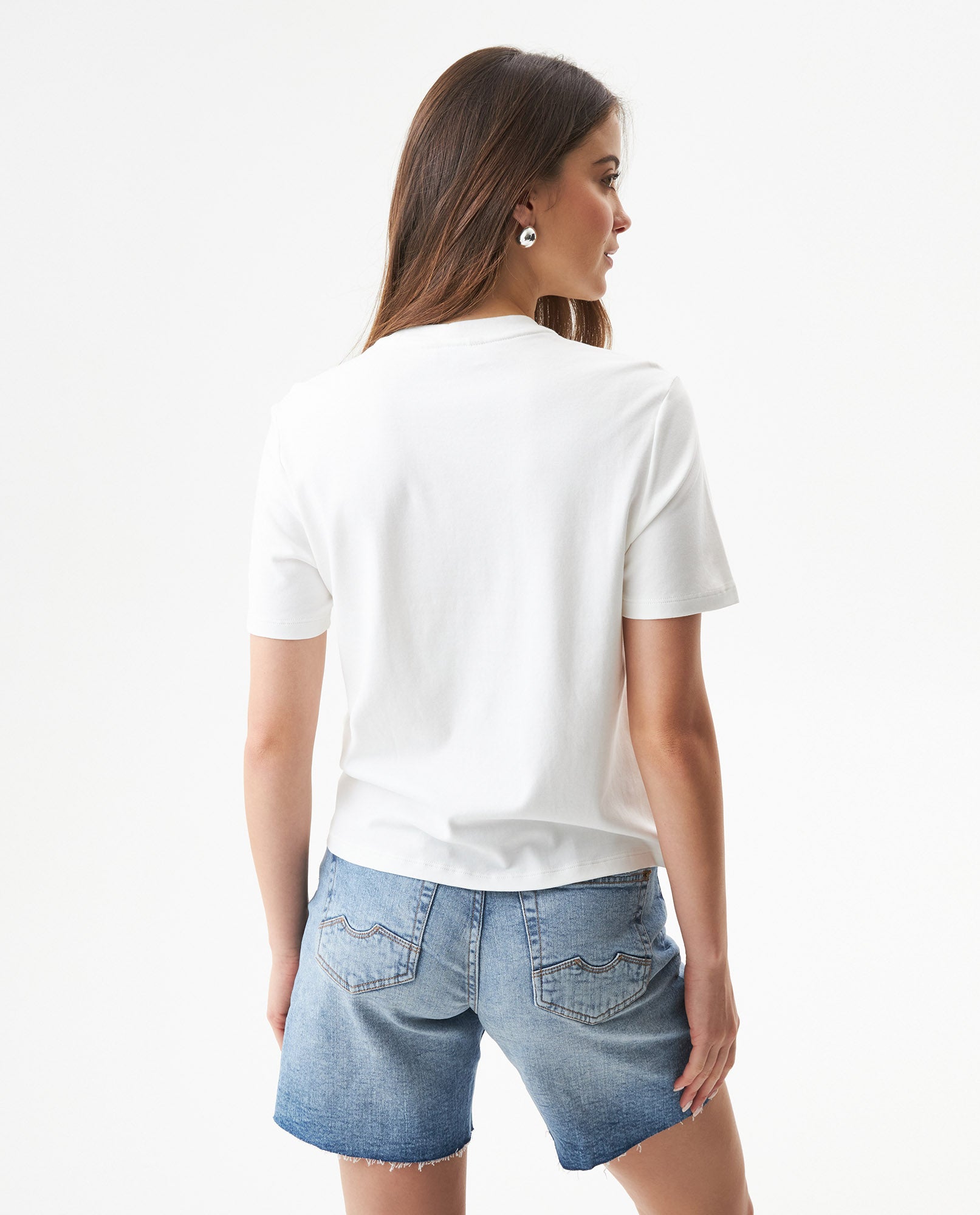 Women's High Rise Denim Shorts - Blue - 5