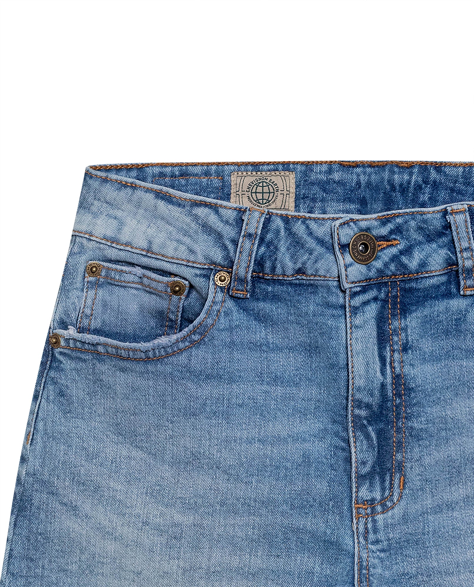 Women's High Rise Denim Shorts - Blue - 6
