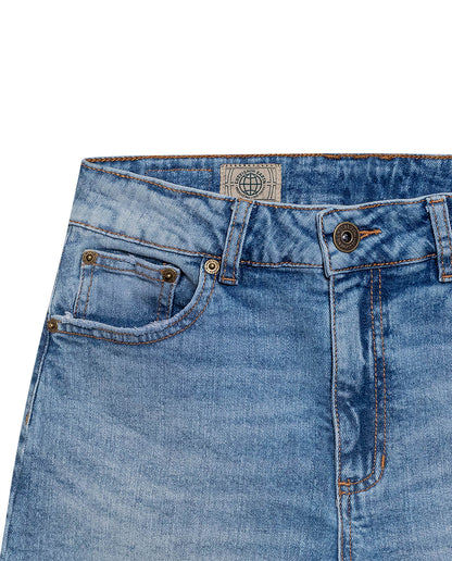 Women's High Rise Denim Shorts - Blue - 6