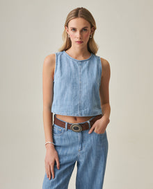 Women´s Cropped Denim Top - Blue 63_462H000_AZU154020_0