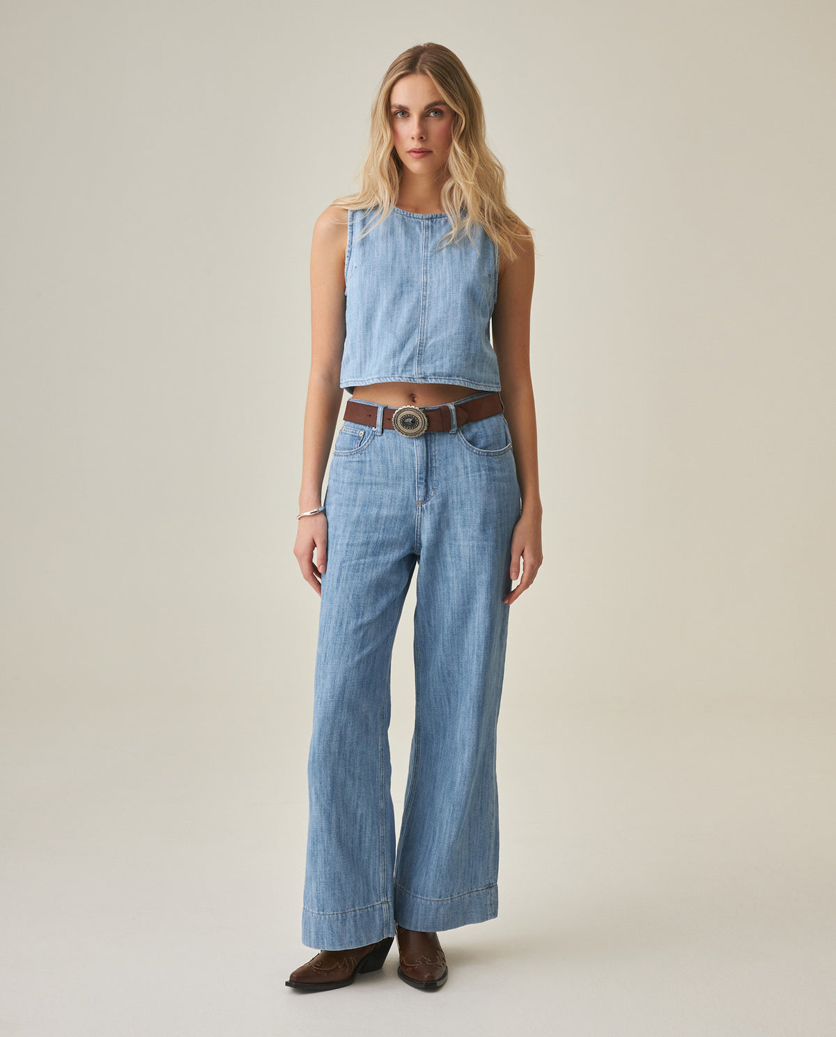 Women´s Cropped Denim Top - Blue 63_462H000_AZU154020_3