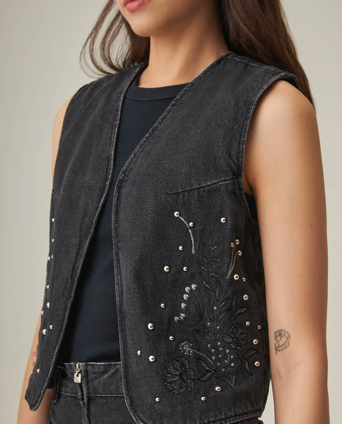 Women´s Denim Vest - Black 63_462H001_NEG194004_0