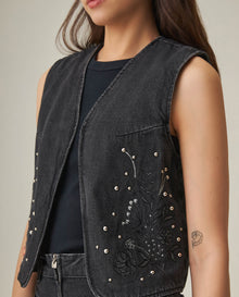 Women´s Denim Vest - Black 63_462H001_NEG194004_0