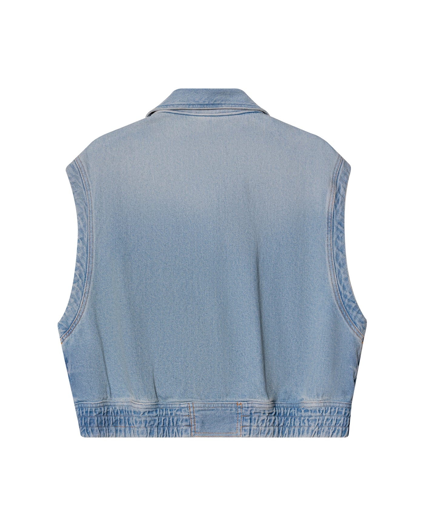 Womens Cropped Denim Vest - Special Collection - Blue 63_462H200_AZU194052_7