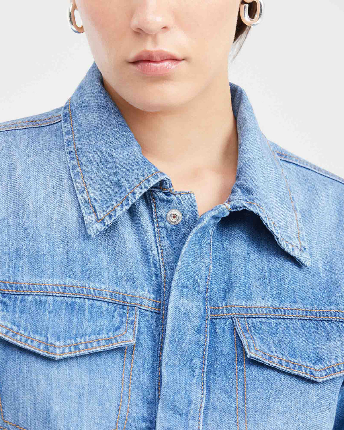 LONG SLEEVE DENIM DRESS