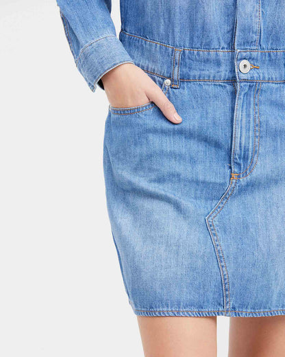 LONG SLEEVE DENIM DRESS