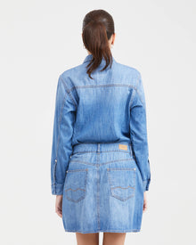LONG SLEEVE DENIM DRESS