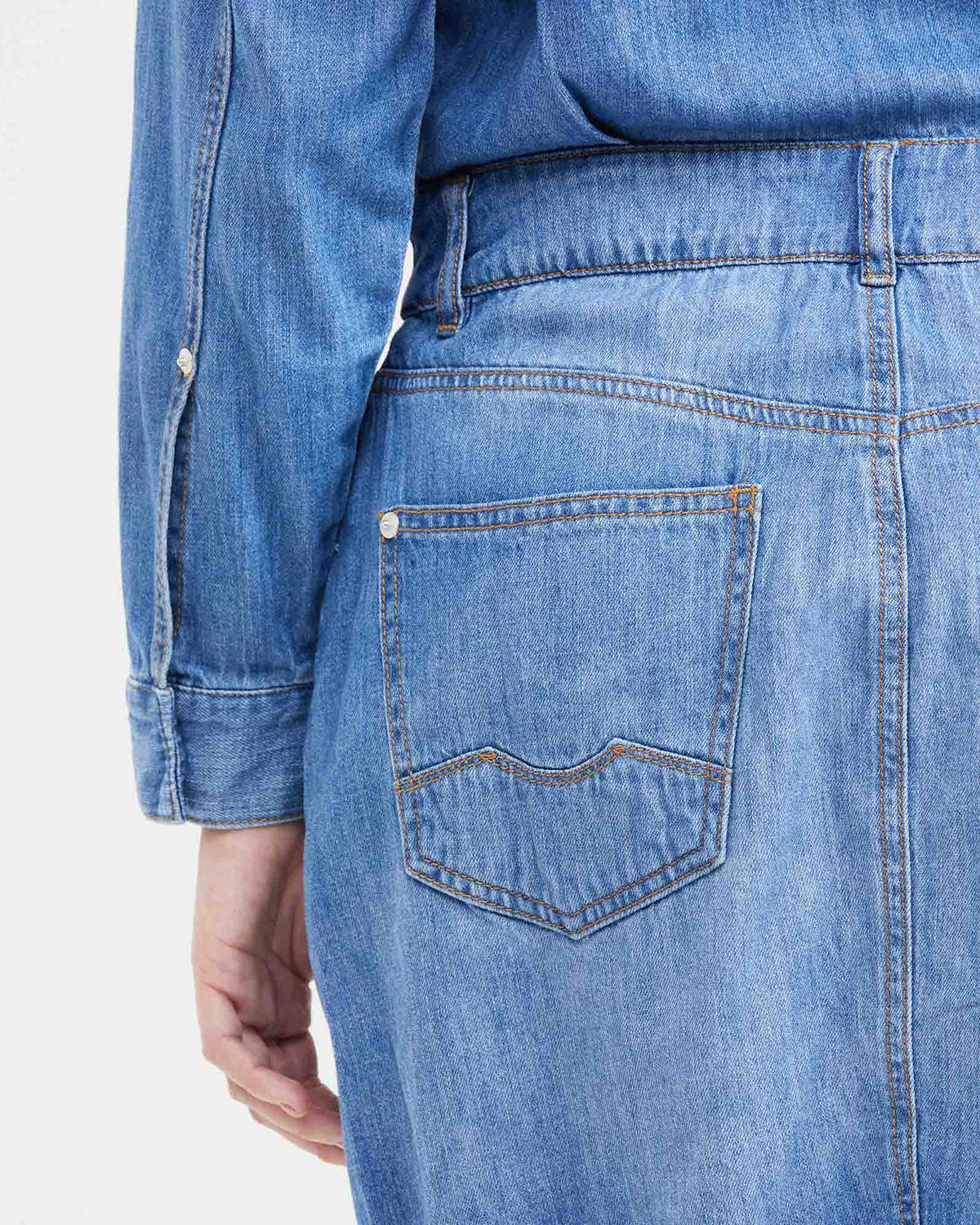 LONG SLEEVE DENIM DRESS