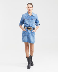 LONG SLEEVE DENIM DRESS