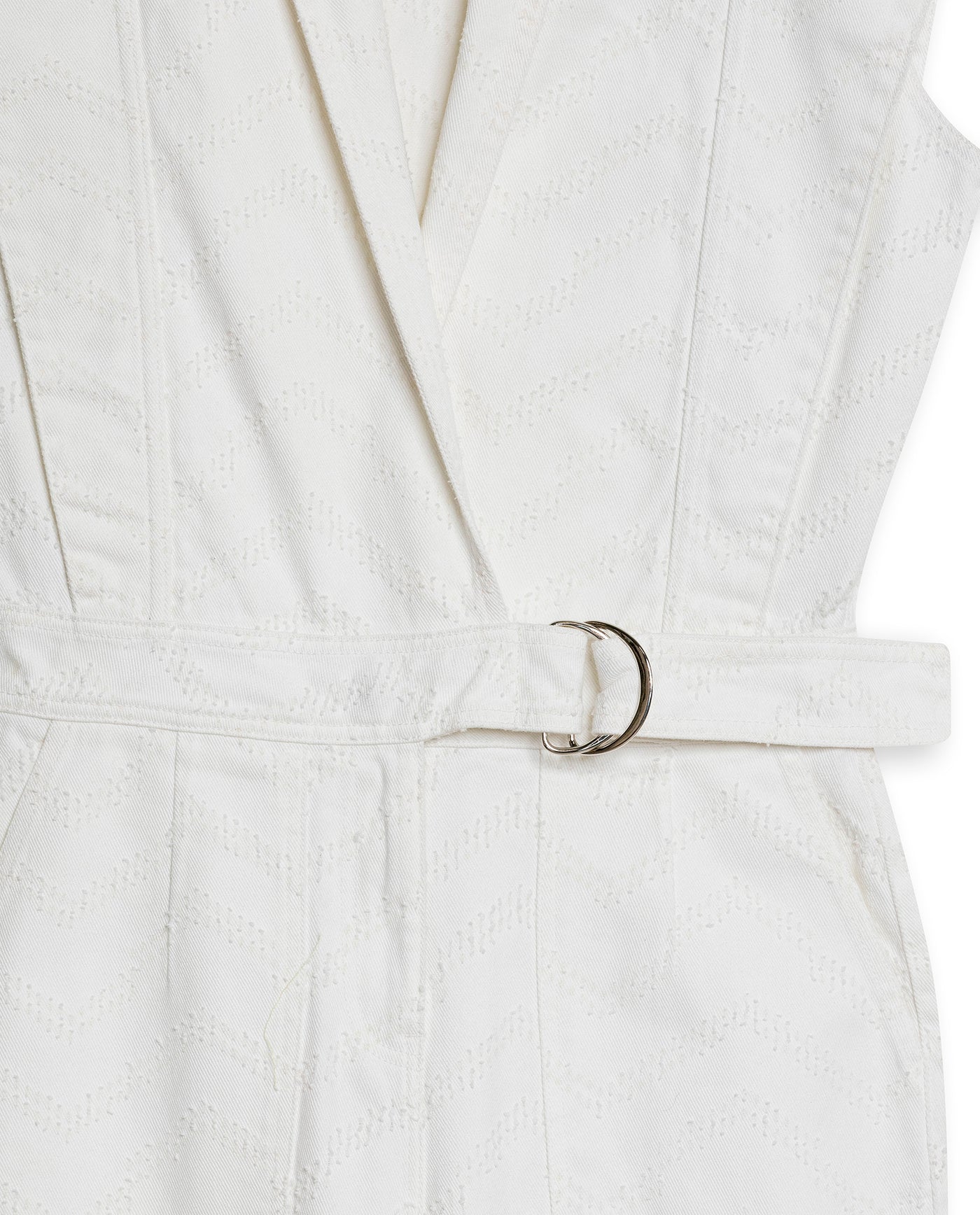 Womens Jumpsuit Sleeveless Crossover Tuxedo Collar Cotton Raw Ivory - Raw 63_471H100_CRU134403_8