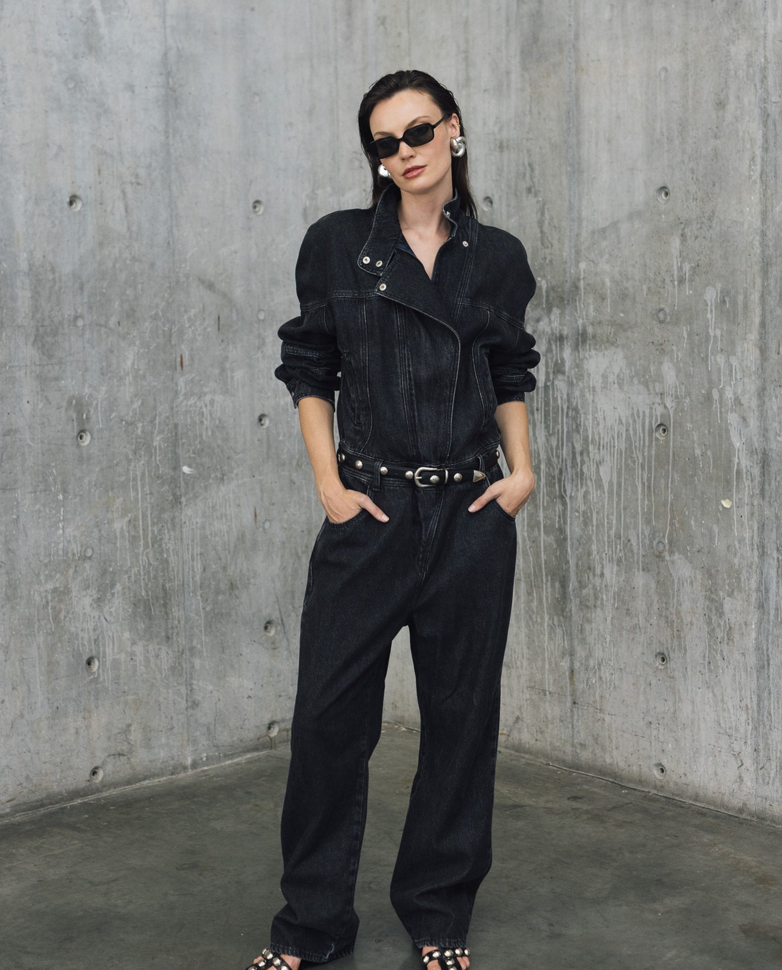 Womens Black Denim Jumpsuit - Special Collection - Black 63_472H200_NEG194004_0