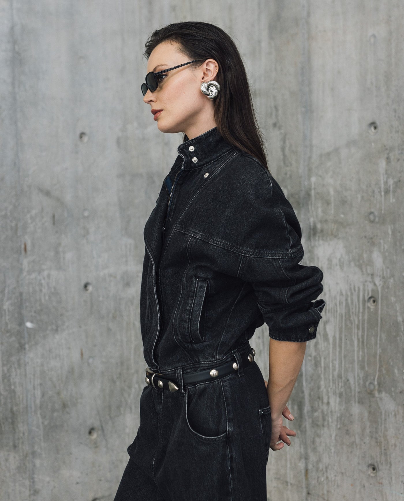 Womens Black Denim Jumpsuit - Special Collection - Black 63_472H200_NEG194004_6