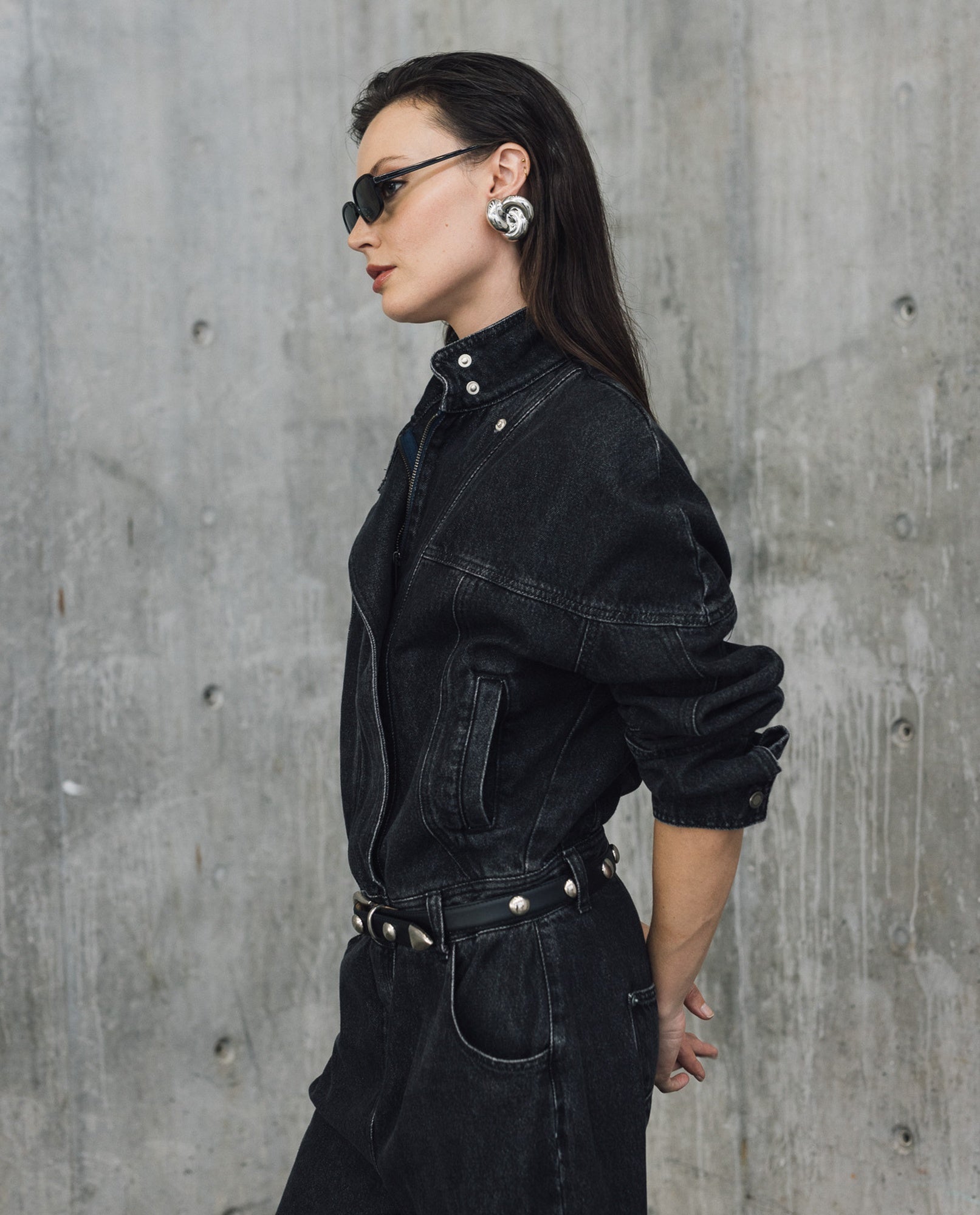 Womens Black Denim Jumpsuit - Special Collection - Black 63_472H200_NEG194004_6