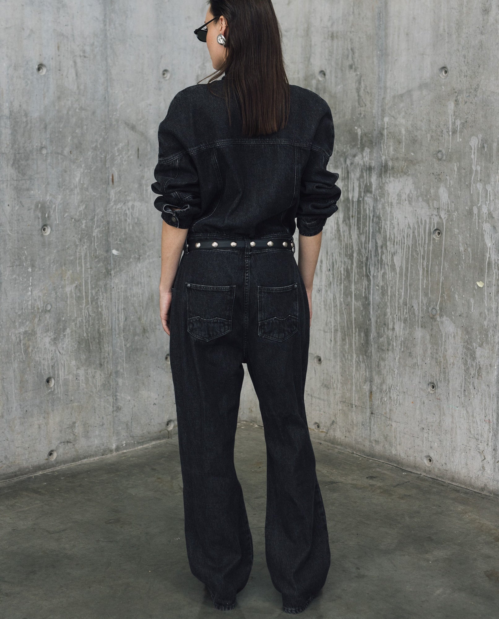 Womens Black Denim Jumpsuit - Special Collection - Black 63_472H200_NEG194004_8