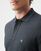 Mens Slim Fit Short Sleeve Polo Shirt in Cotton - Black 63_600A000_NEG194007_4