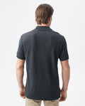 Mens Slim Fit Short Sleeve Polo Shirt in Cotton - Black 63_600A000_NEG194007_5