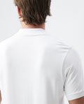 Mens Slim Fit Short Sleeve Polo Shirt in Cotton Stretch Blend - White 63_600B001_030000_6