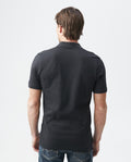 Mens Slim Fit Short Sleeve Polo Shirt in Cotton Stretch Blend - Black 63_600B001_090000_5