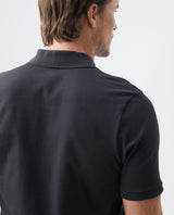 Mens Slim Fit Short Sleeve Polo Shirt in Cotton Stretch Blend - Black 63_600B001_NEG194007_6