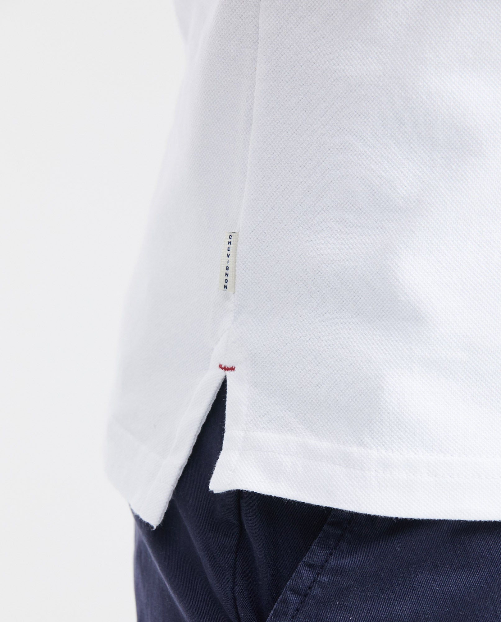 Men's Polo Shirt, Short Sleeve, Cotton - White - 3