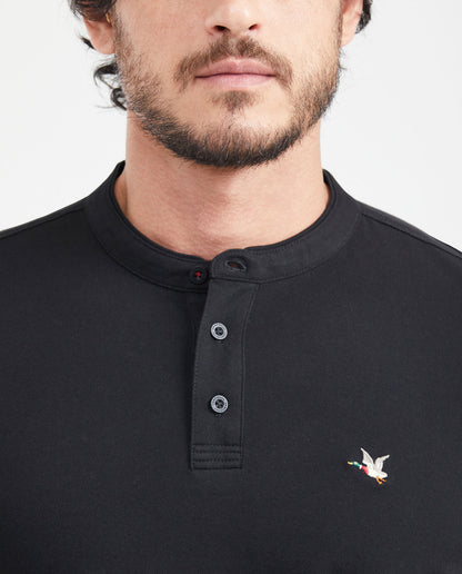 Men's Polo Shirt, Short Sleeve, Cotton - Black - 2