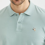 SLIM ICONIC POLO IN TEAL