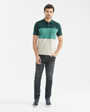 CLASSIC FIT BLOCK SHORT SLEEVE POLO IN GREEN