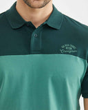 CLASSIC FIT BLOCK SHORT SLEEVE POLO IN GREEN