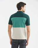 CLASSIC FIT BLOCK SHORT SLEEVE POLO IN GREEN