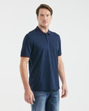 SLIM FIT MUSCLE POLO IN NAVY