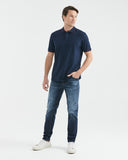 SLIM FIT MUSCLE POLO IN NAVY