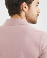 Men's Polo Shirt, Slim Fit Short Sleeve - Heathered Effect - Pink 601F007 - 5