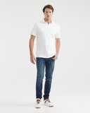 CLASSIC FIT SUMMER SKIPPER POLO IN WHITE