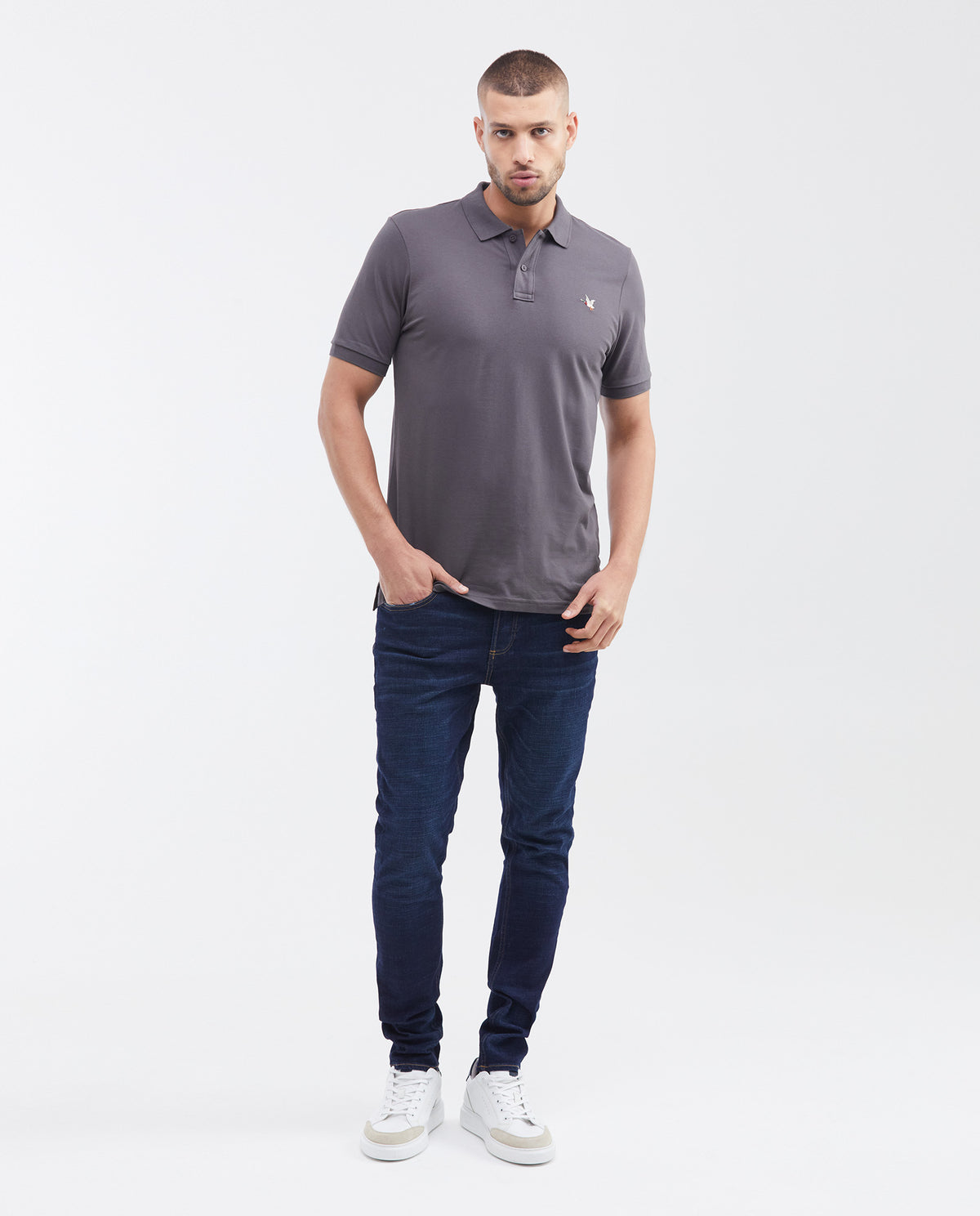 Men´s Slim Fit Polo - Gray 63_601G001_GRI190201_3