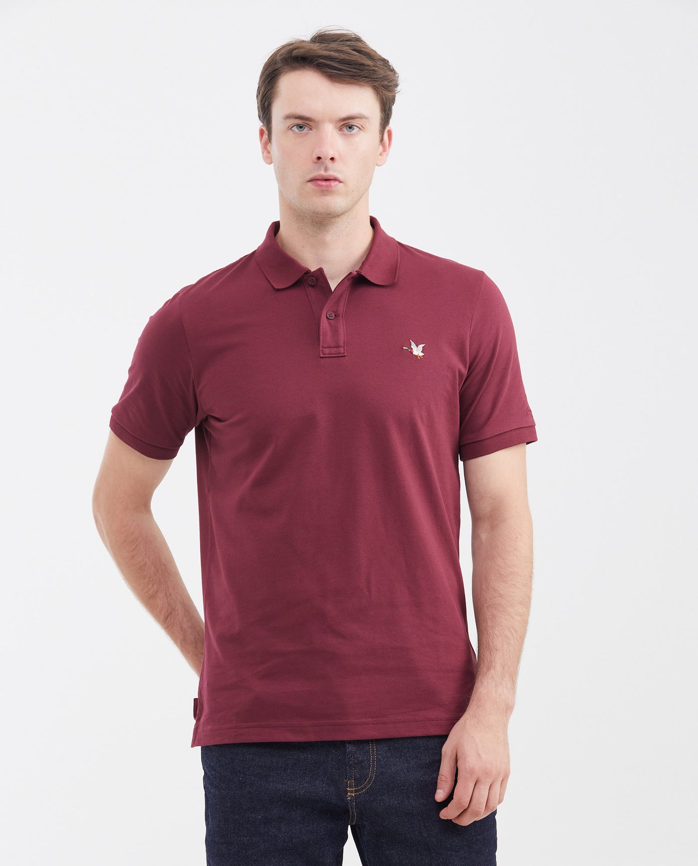 Men's Muscle Slim Fit Polo Shirt in Cotton Stretch Blend 601G001 - 1