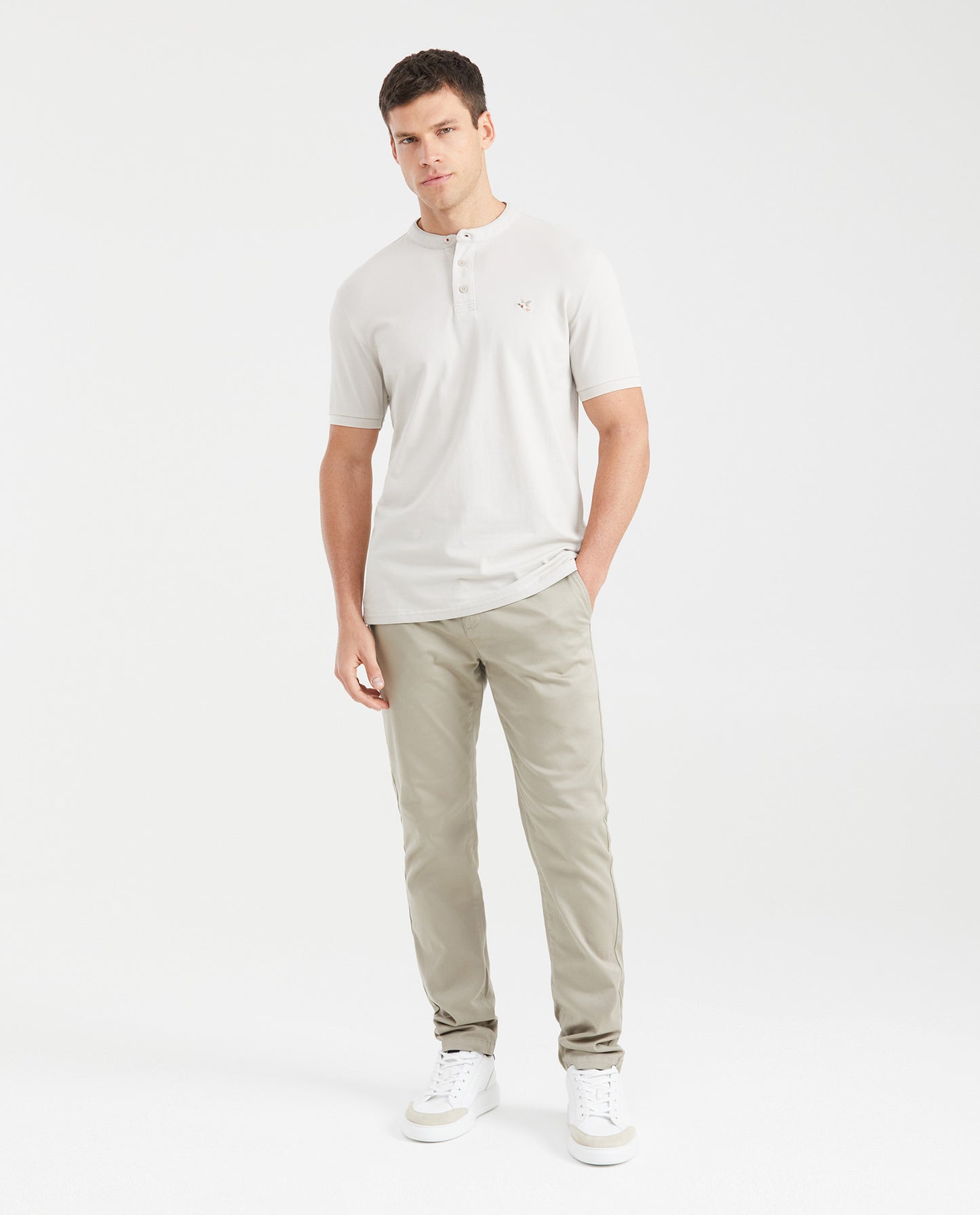 Men's Slim Fit Neru Collar Polo Shirt - Raw - 6