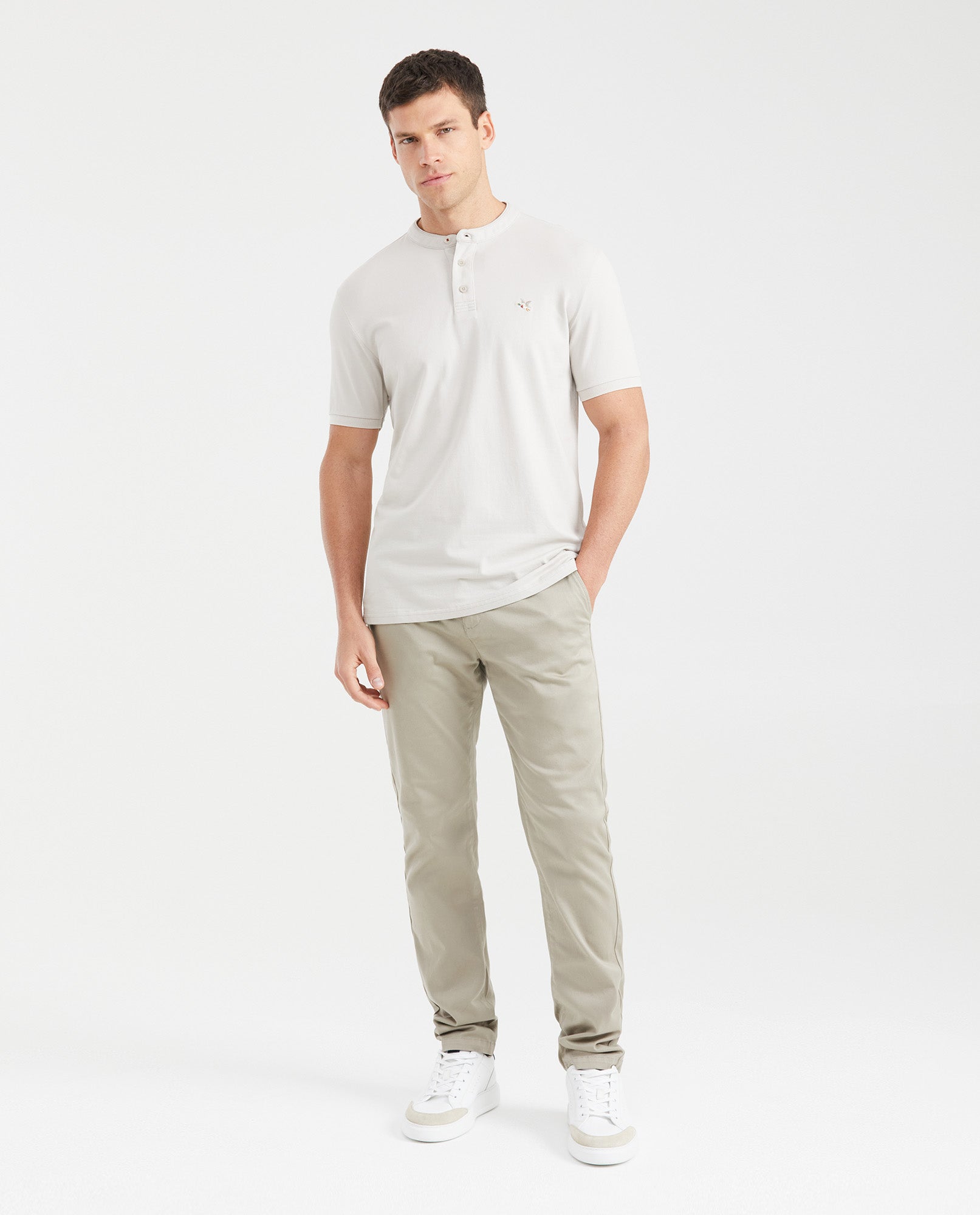 Men's Slim Fit Neru Collar Polo Shirt - Raw - 6