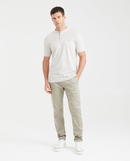Men's Slim Fit Neru Collar Polo Shirt - Raw - 6