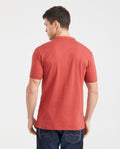 Slim Fit Neru Collar Polo Shirt for Men - Red 601G002 - 4