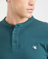 Slim Fit Neru Collar Polo Shirt for Men - Green 601G002 - 2