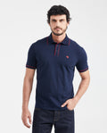 Men's Slim Fit Polo Shirt - Blue 601G006 - 1