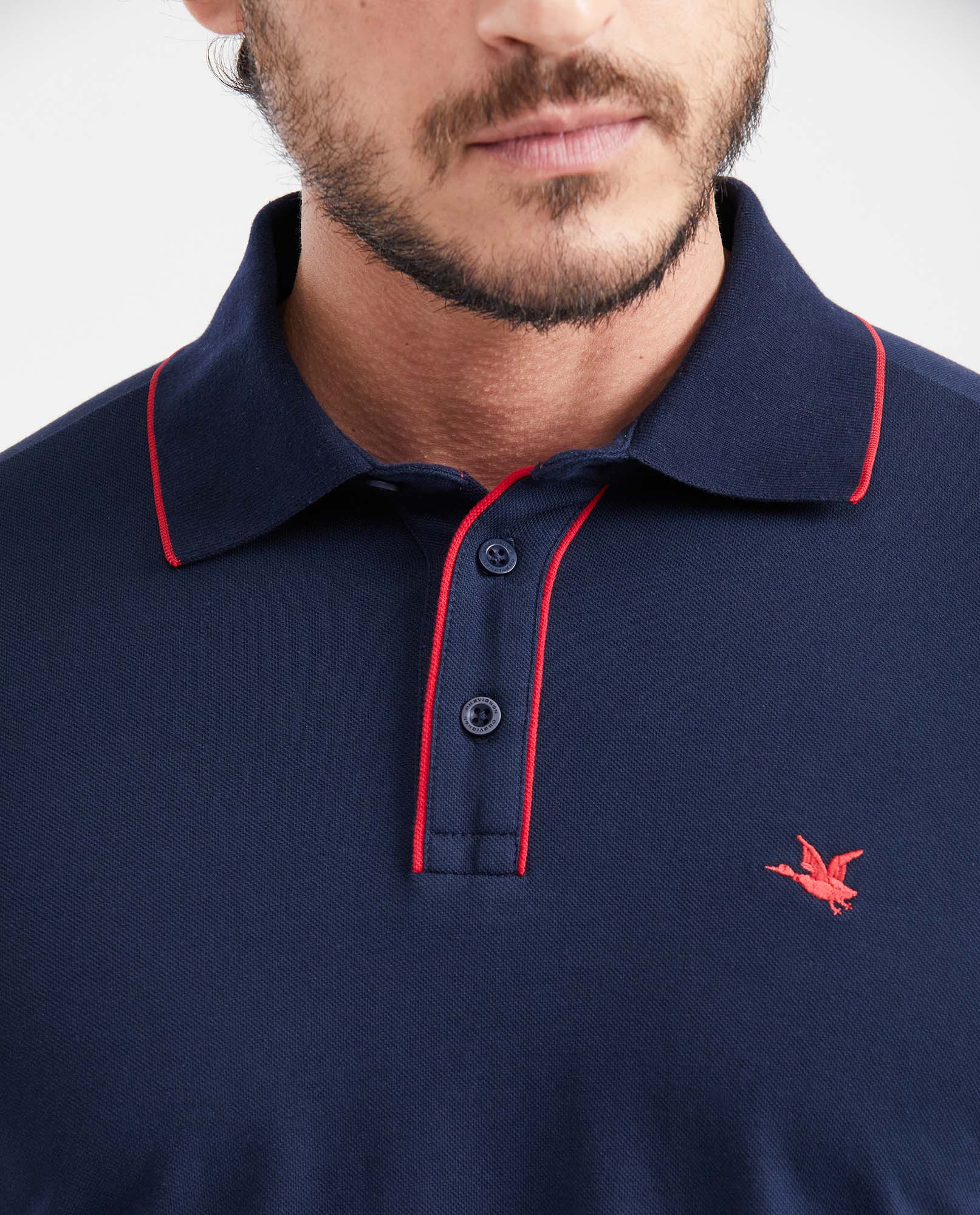 Men's Slim Fit Polo Shirt - Blue 601G006 - 2