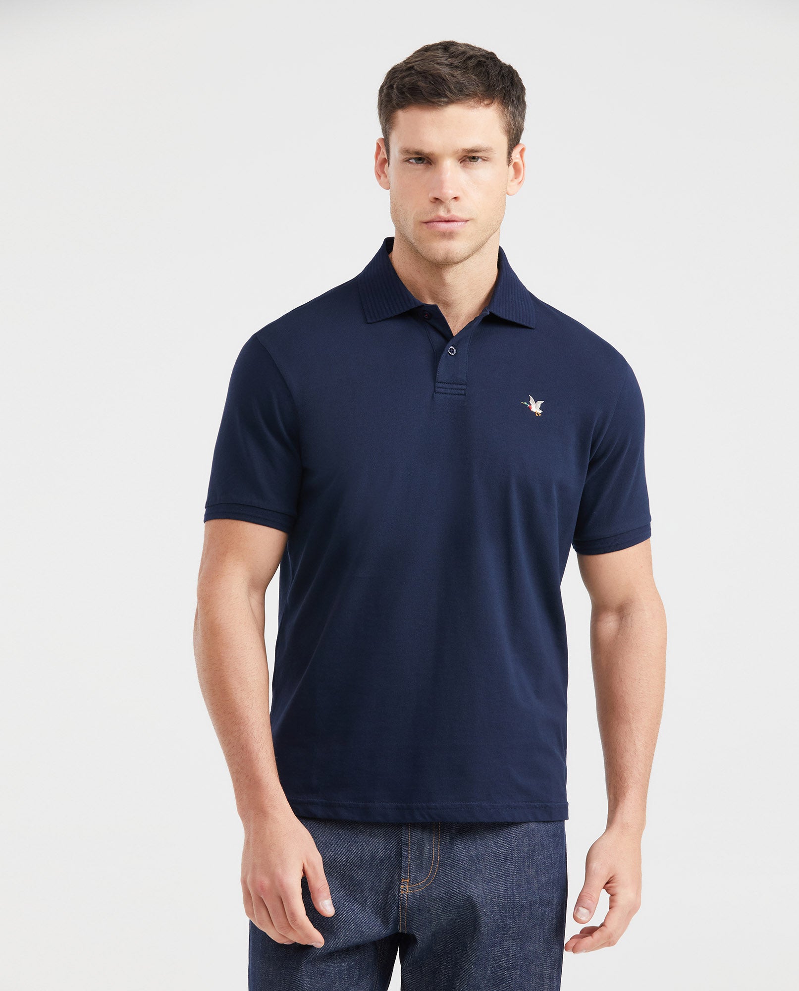 Men's Classic Fit Polo Shirt - Blue 601G007 - 1