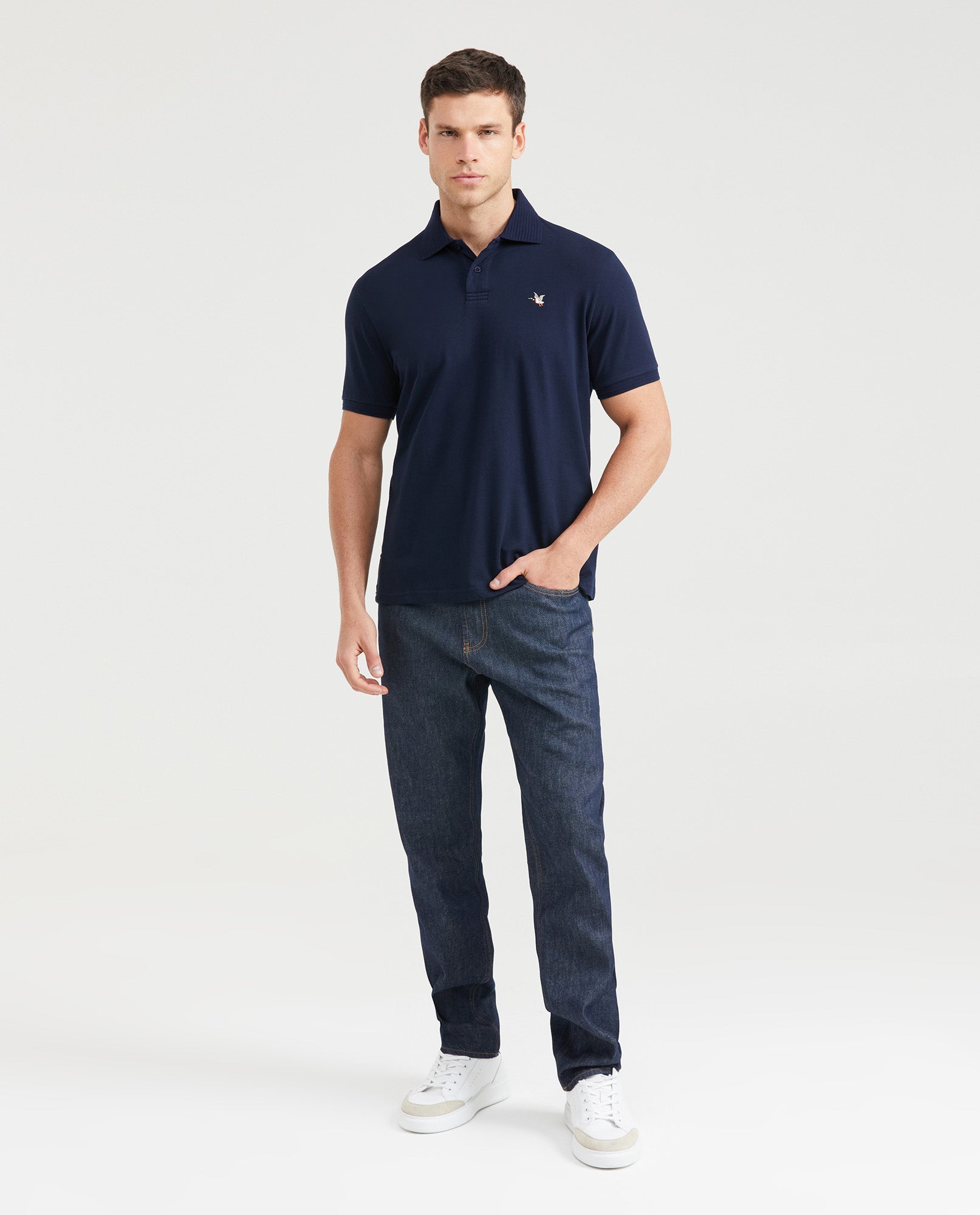 Men's Classic Fit Polo Shirt - Blue 601G007 - 5
