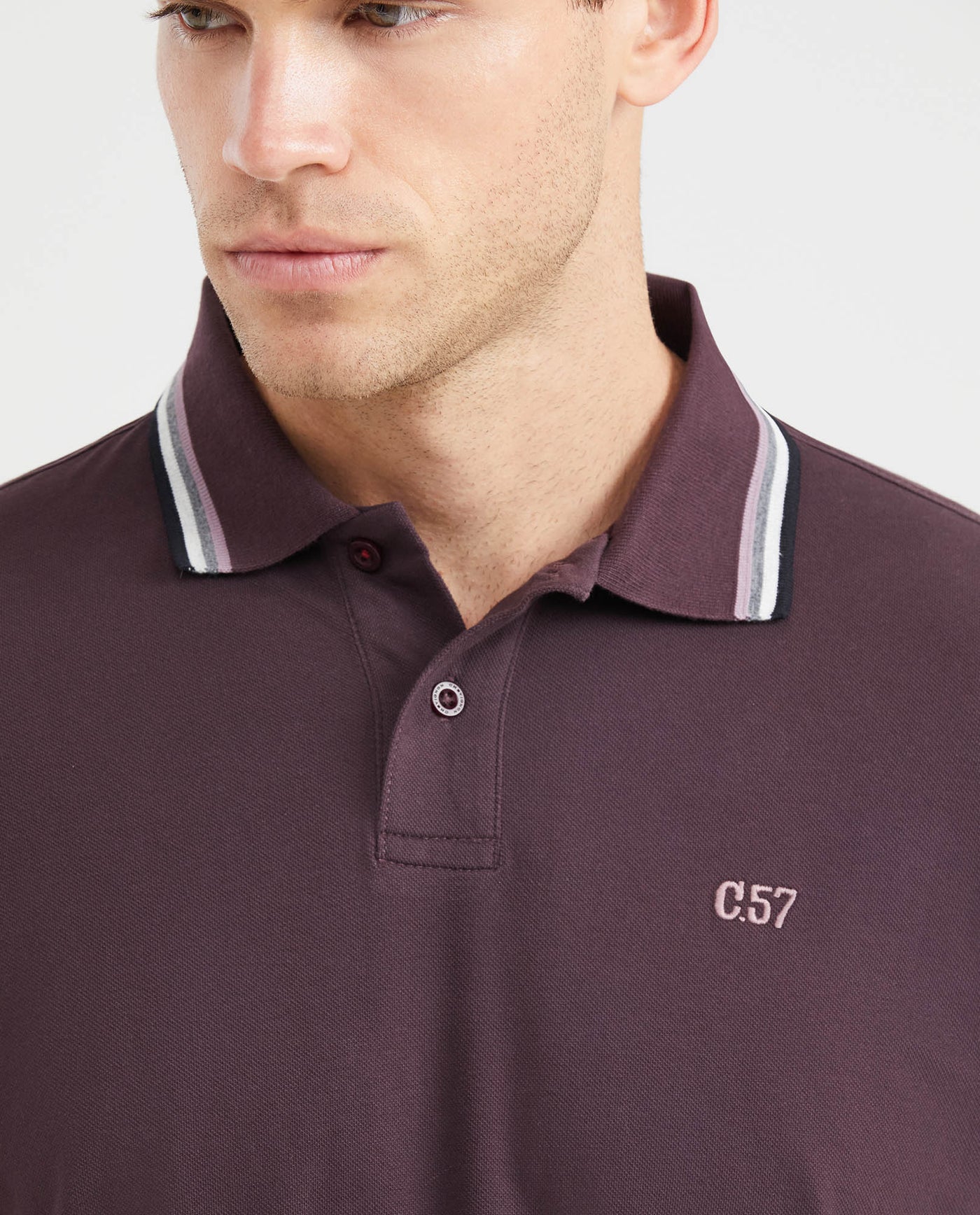 Men's Classic Fit Polo Shirt - Purple 601G010 - 2