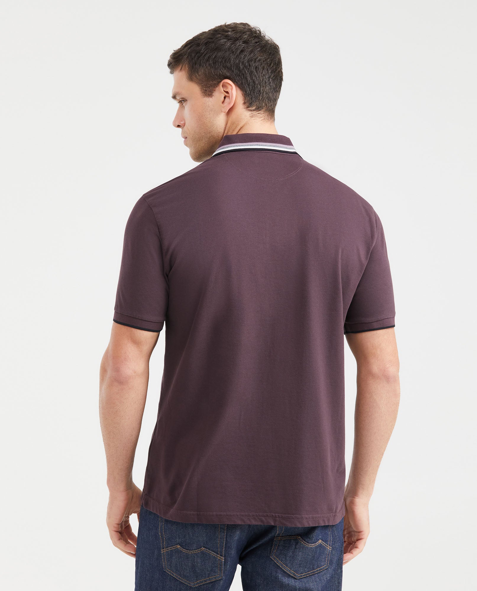 Men's Classic Fit Polo Shirt - Purple 601G010 - 3