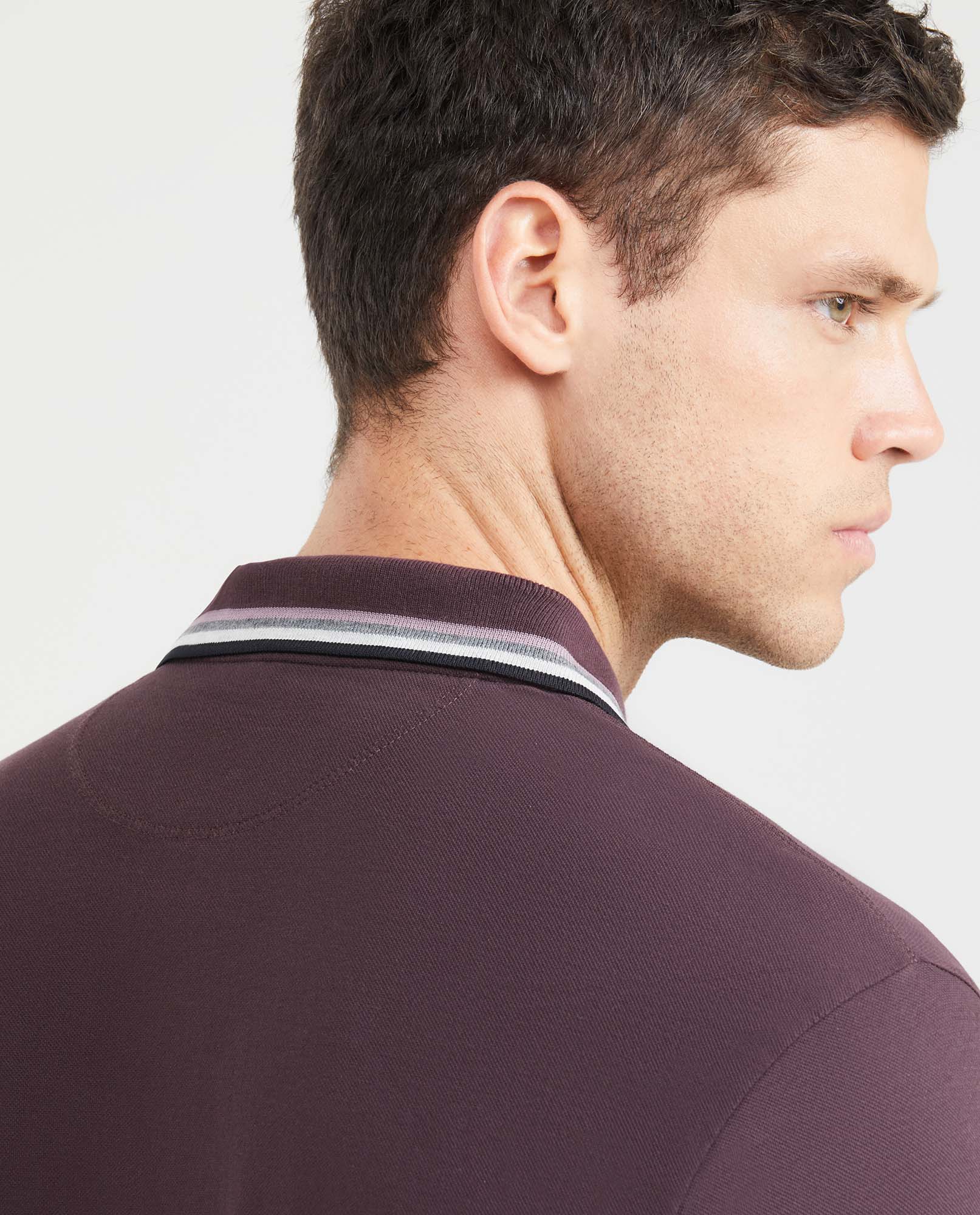 Men's Classic Fit Polo Shirt - Purple 601G010 - 4