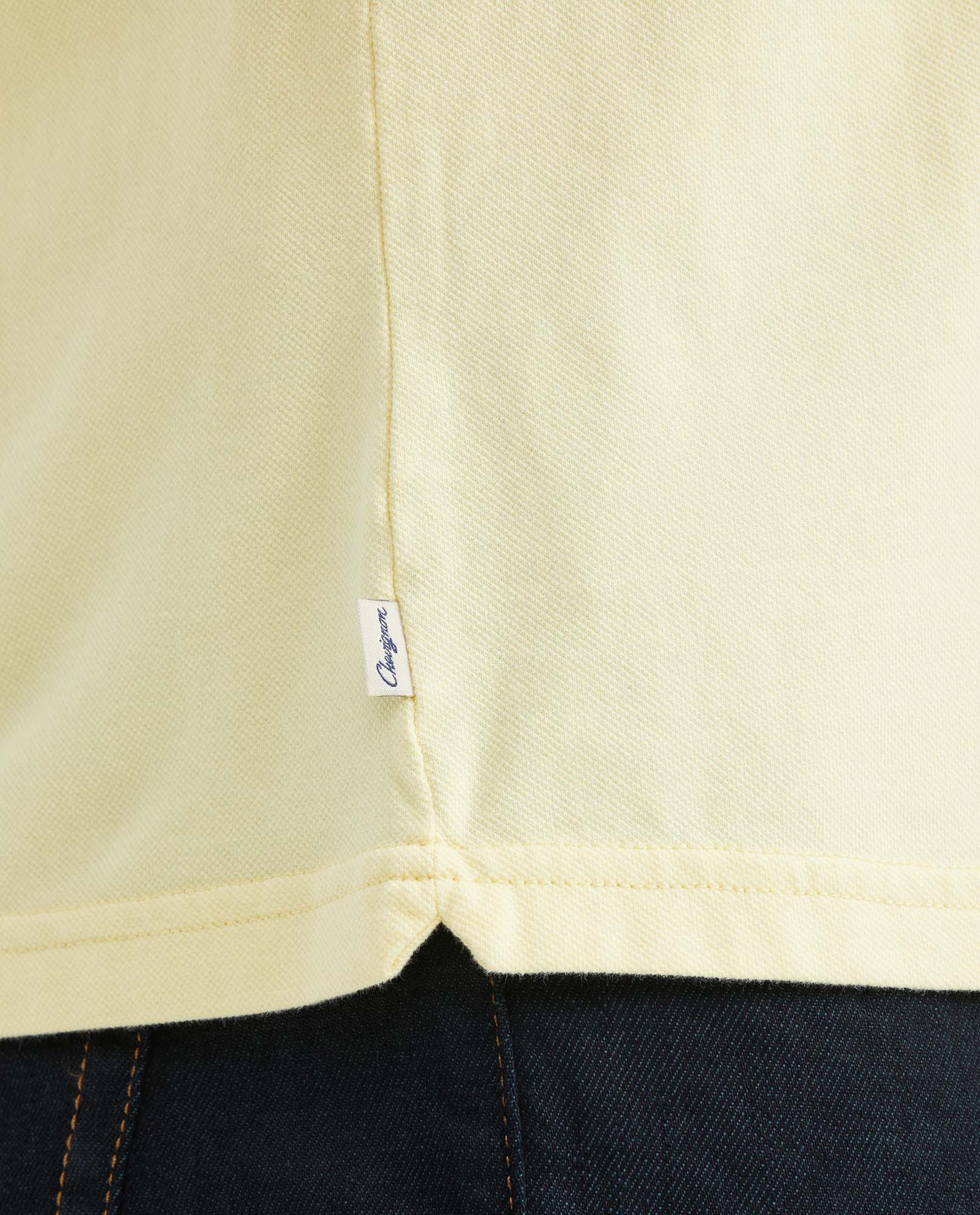 Men's Slim Fit Polo Shirt with Color Blocks - Yellow 601G012 - 3