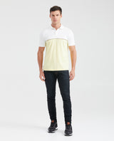 Men's Slim Fit Polo Shirt with Color Blocks - Yellow 601G012 - 6